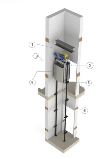 Residential Dumbwaiter Section view